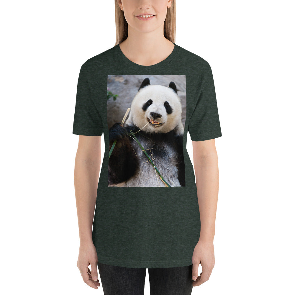 Classic Crew Neck Tee - Happy Panda - Ronz-Design-Unique-Apparel