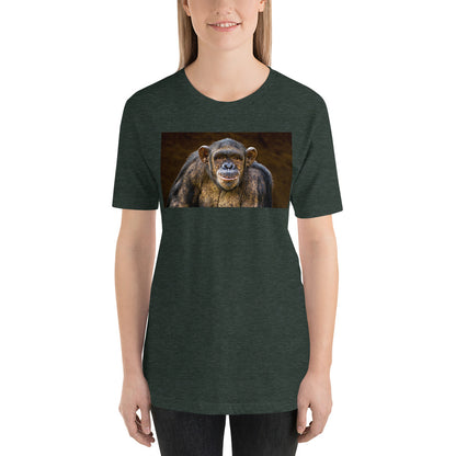 Classic Crew Neck Tee - Chimpanzee Portrait - Ronz-Design-Unique-Apparel