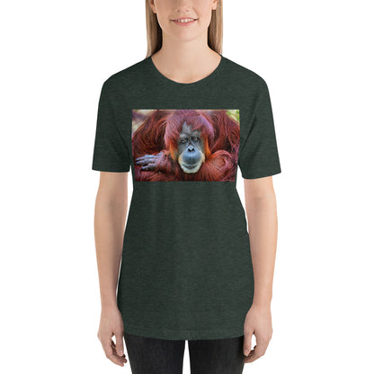 Classic Crew Neck Tee - Orangutan Hello - Ronz-Design-Unique-Apparel