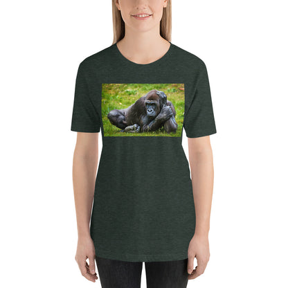 Classic Crew Neck Tee - Gorilla in the Grass - Ronz-Design-Unique-Apparel
