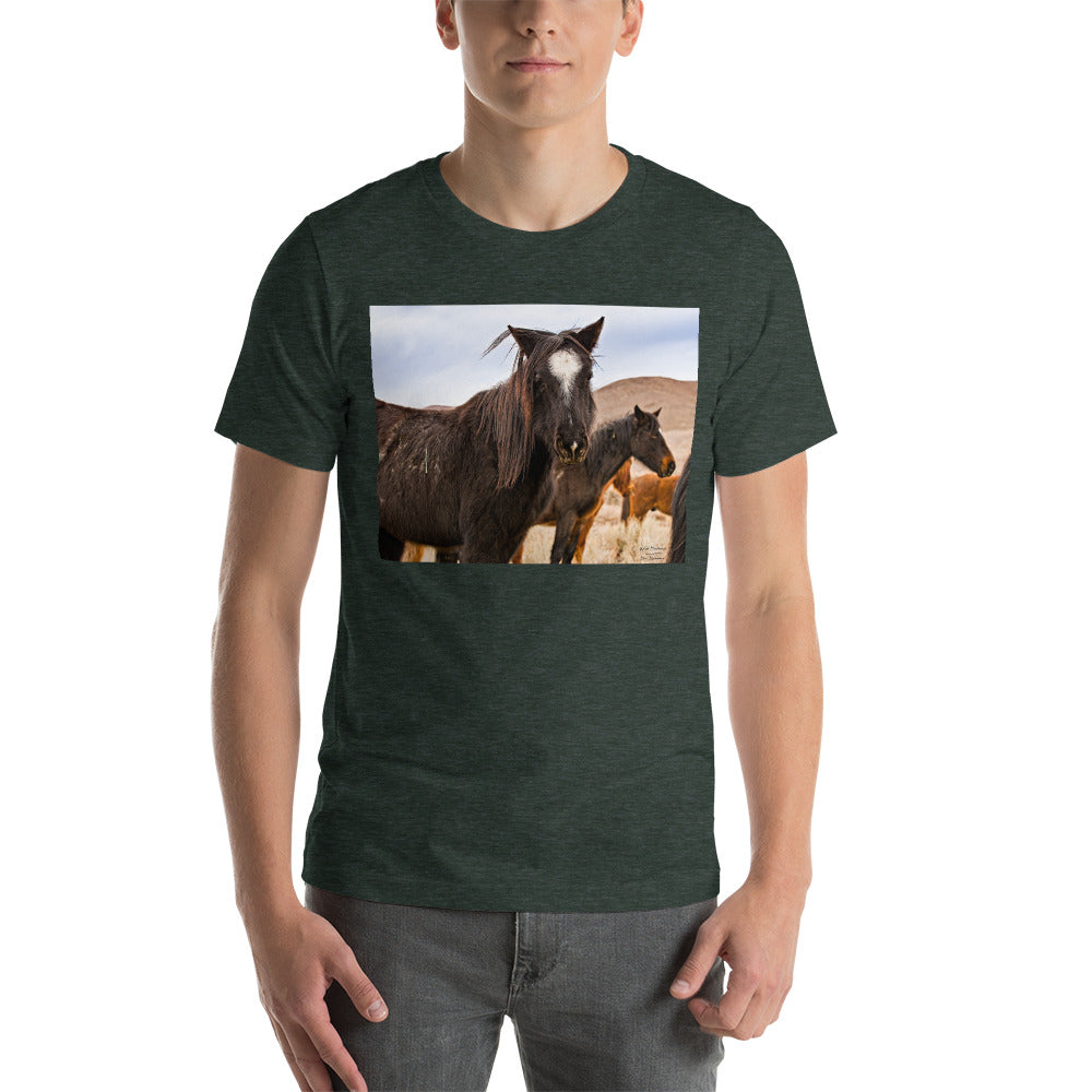 Classic Crew Neck Tee - Wild Mustangs - Ronz-Design-Unique-Apparel