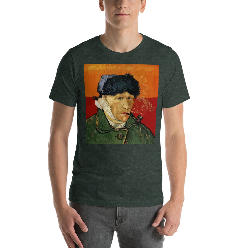Classic Crew Neck Tee - van Gogh: Self Portrait - Ronz-Design-Unique-Apparel
