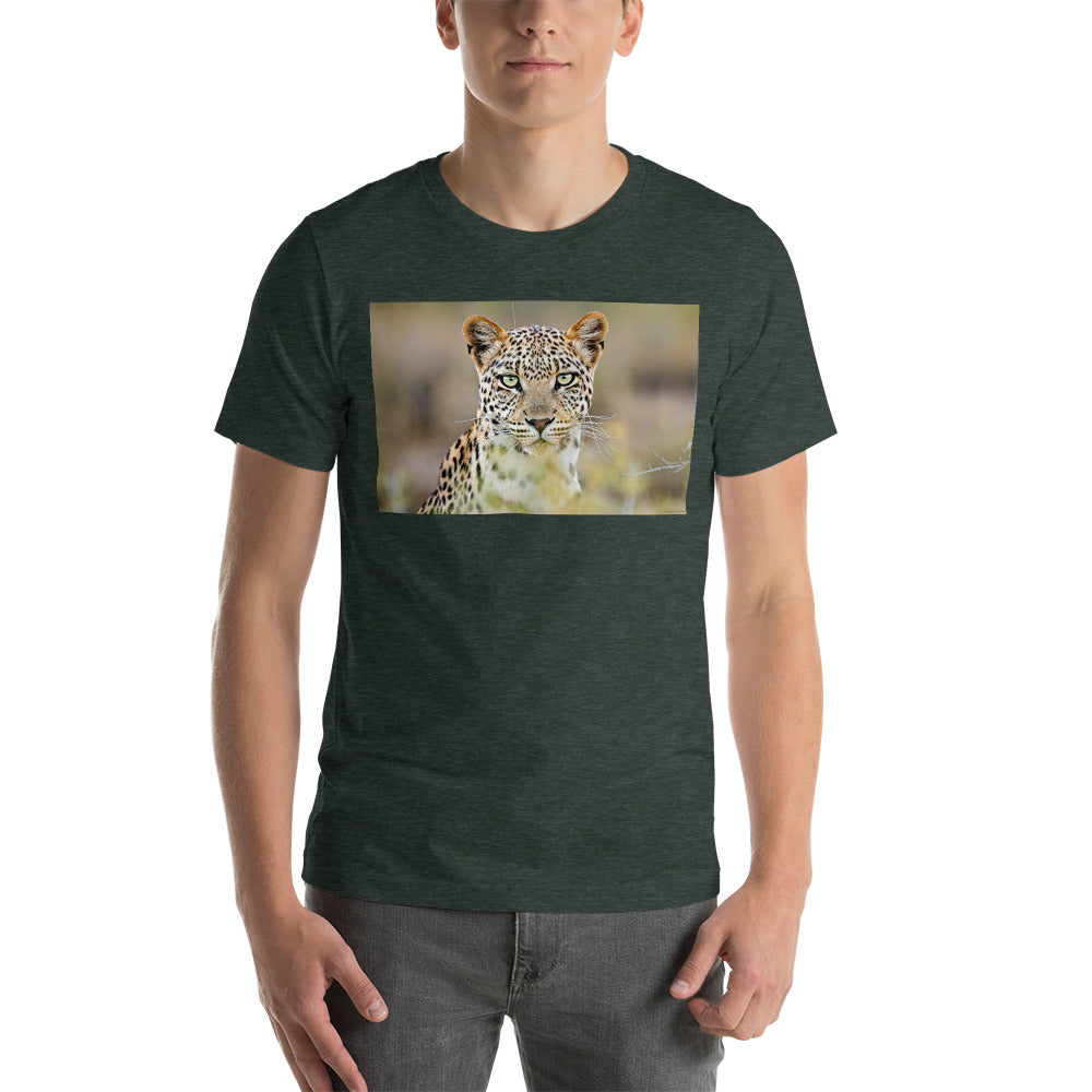 Classic Crew Neck Tee - Green Eyed Leopard - Ronz-Design-Unique-Apparel