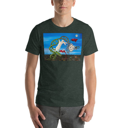Classic Crew Neck Tee - Dali Rabbit - Ronz-Design-Unique-Apparel