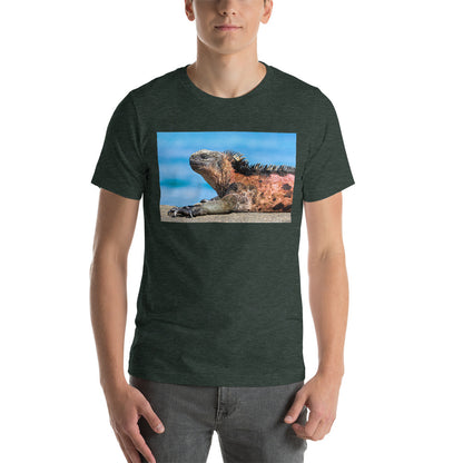 Classic Crew Neck Tee - Basking Galapagos Marine Iguana - Ronz-Design-Unique-Apparel