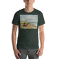 Classic Crew Neck Tee - Van Gogh: Fishing Boats on the Beach - Ronz-Design-Unique-Apparel