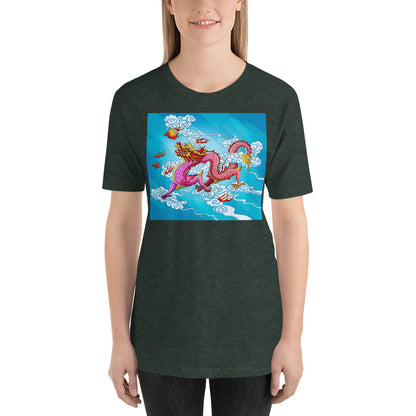 Everyday Elegant Tee - Red Chinese Sky Dragon