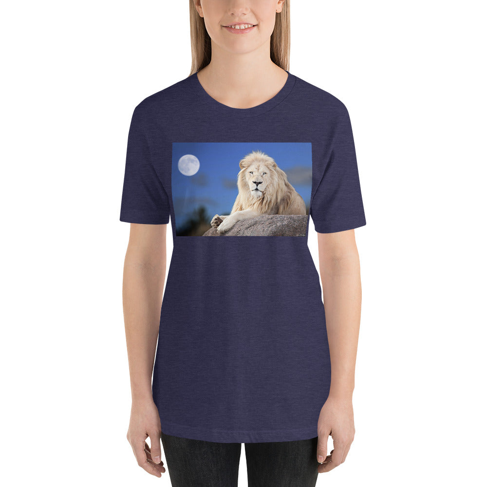 Classic Crew Neck Tee - Lion in Moonlight - Ronz-Design-Unique-Apparel