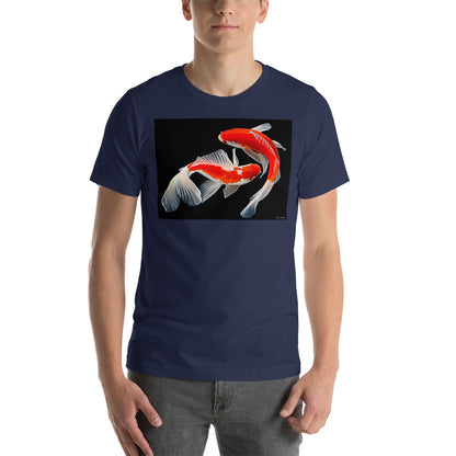 Classic Crew Neck Tee - Two Koi - Ronz-Design-Unique-Apparel