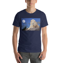 Load image into Gallery viewer, Classic Crew Neck Tee - Lion in Moonlight - Ronz-Design-Unique-Apparel
