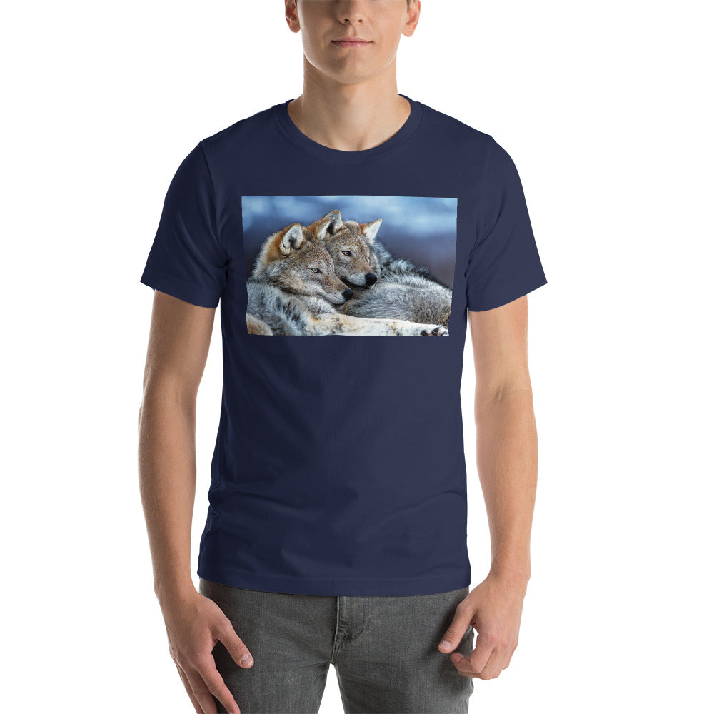 Classic Crew Neck Tee - Wolves Chilling - Ronz-Design-Unique-Apparel