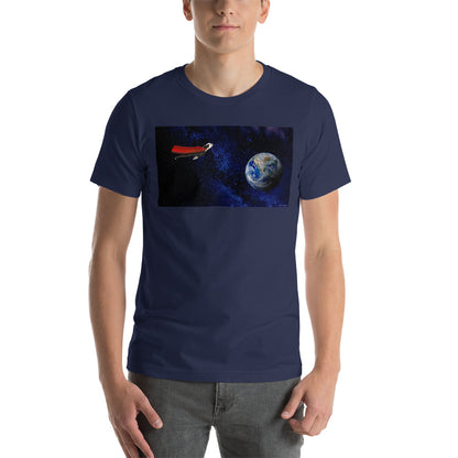 Classic Crew Neck Tee - Dog in Space - Ronz-Design-Unique-Apparel