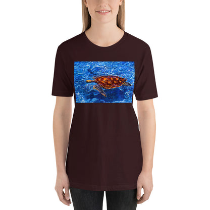 Classic Crew Neck Tee - Loggerhead Sea Turtle - Ronz-Design-Unique-Apparel