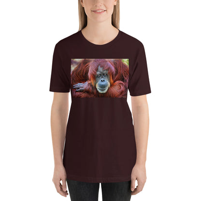 Classic Crew Neck Tee - Orangutan Hello - Ronz-Design-Unique-Apparel