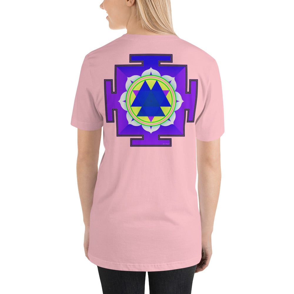 Classic Crew Neck Tee - Blue & Purple Yantras - Ronz-Design-Unique-Apparel