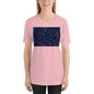 Classic Crew Neck Tee - Abstract on Blue - Ronz-Design-Unique-Apparel