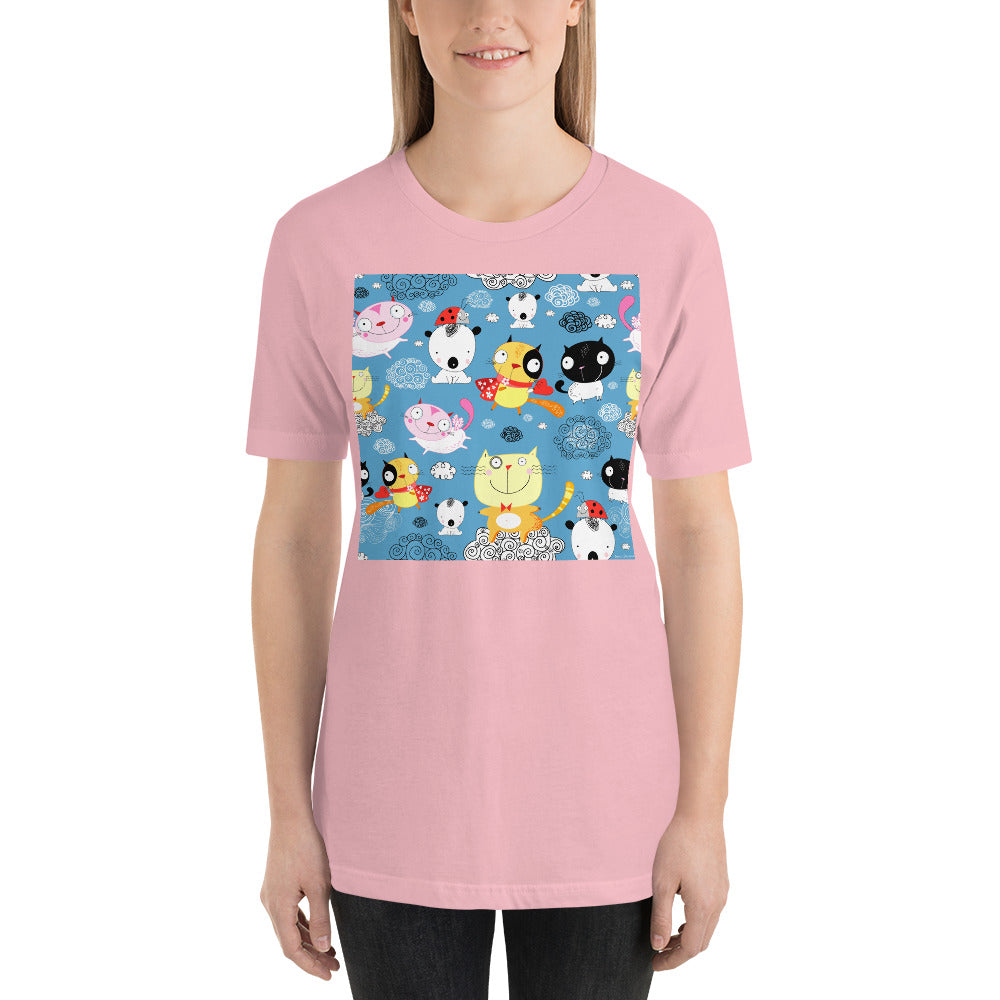 Classic Crew Neck Tee - Silly Cats - Ronz-Design-Unique-Apparel