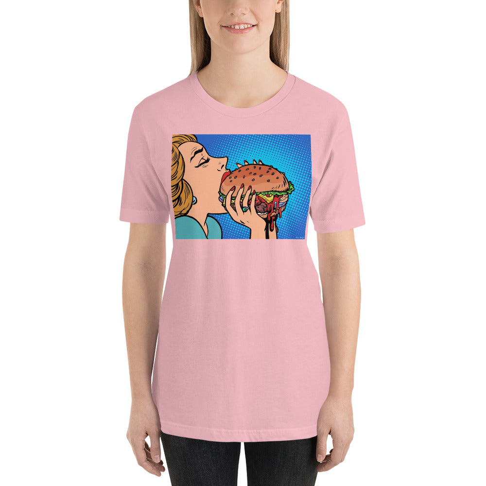 Classic Crew Neck Tee - Hamburger Feast - Ronz-Design-Unique-Apparel