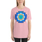 Classic Crew Neck Tee - Blue & Purple Yantras - Ronz-Design-Unique-Apparel