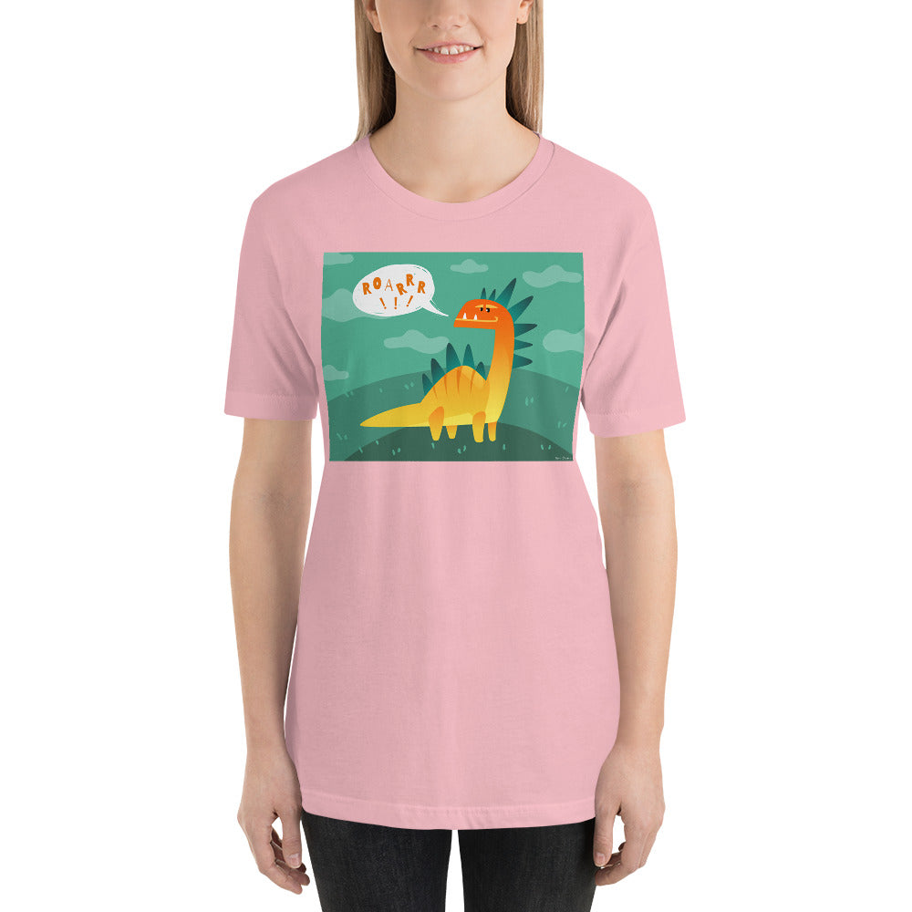 Classic Crew Neck Tee - Dino Roar - Ronz-Design-Unique-Apparel