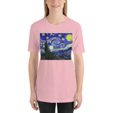 Load image into Gallery viewer, Classic Crew Neck Tee - van Gogh: The Starry Night - Ronz-Design-Unique-Apparel
