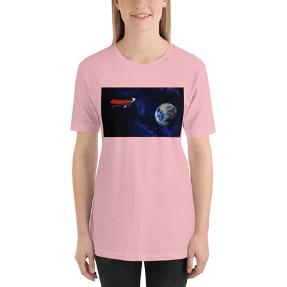 Classic Crew Neck Tee - Super Dog in Space - Ronz-Design-Unique-Apparel