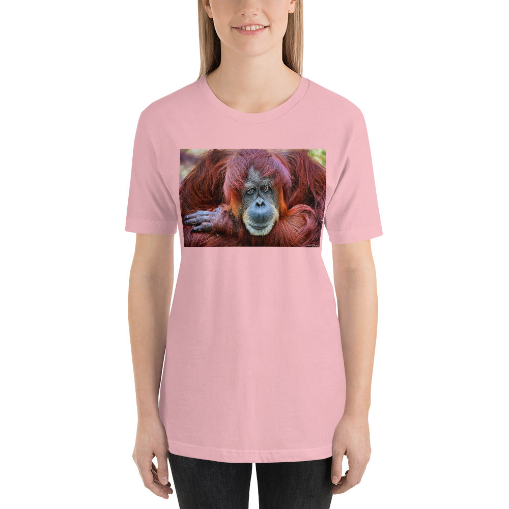 Classic Crew Neck Tee - Orangutan Hello - Ronz-Design-Unique-Apparel