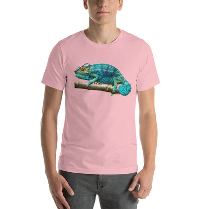 Classic Crew Neck Tee - Turquoise Blue Chameleon - Ronz-Design-Unique-Apparel