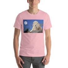 Load image into Gallery viewer, Classic Crew Neck Tee - Lion in Moonlight - Ronz-Design-Unique-Apparel
