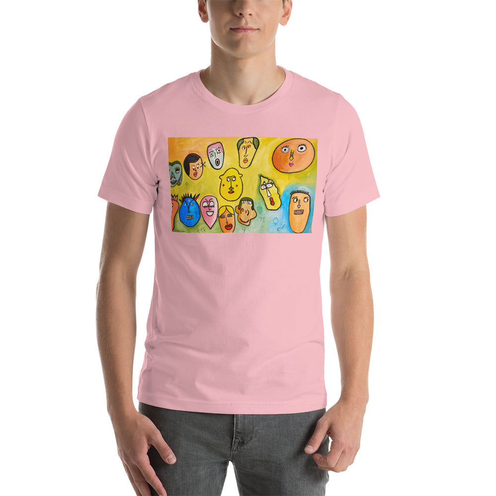 Classic Crew Neck Tee - Funny Faces - Ronz-Design-Unique-Apparel