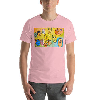 Classic Crew Neck Tee - Funny Faces - Ronz-Design-Unique-Apparel