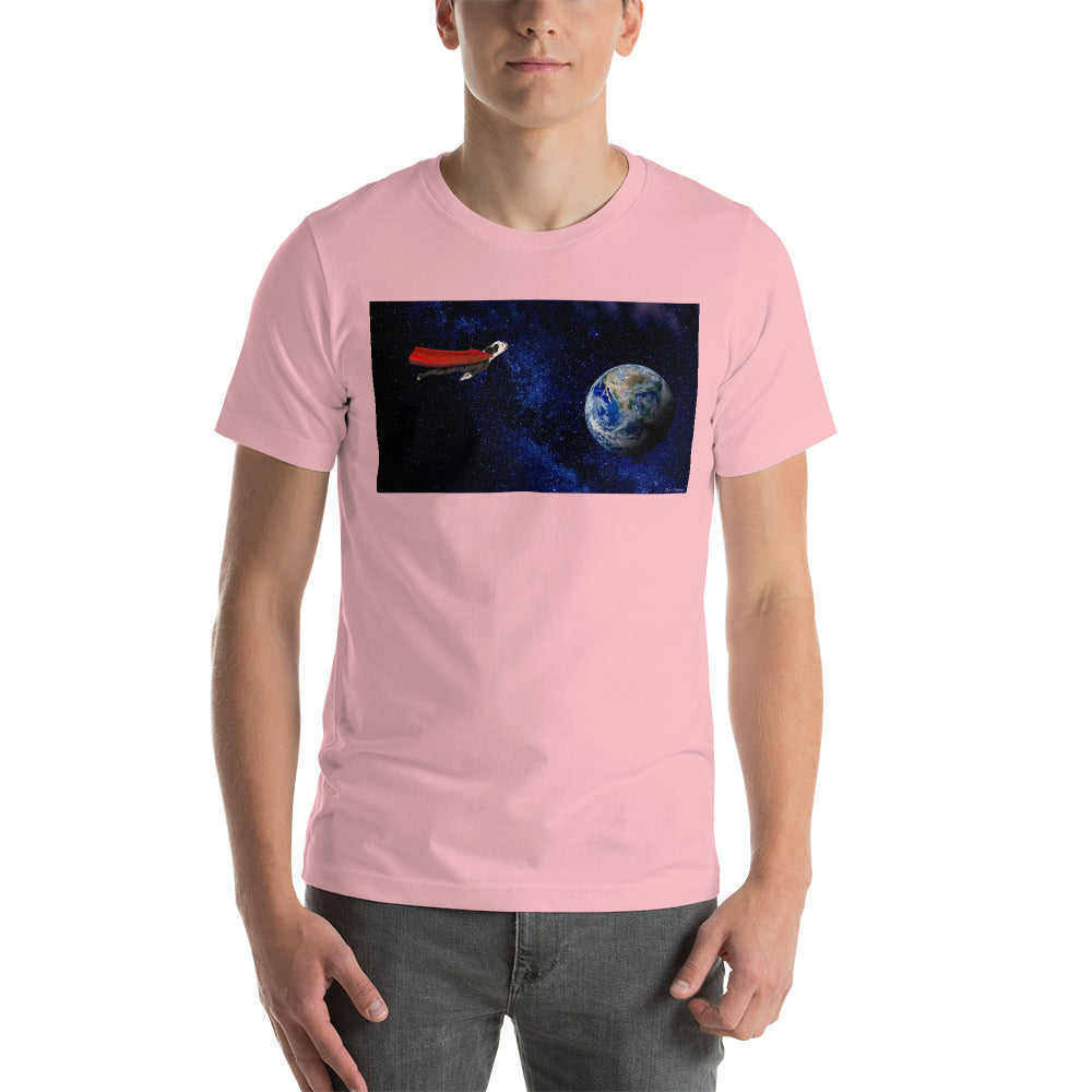 Classic Crew Neck Tee - Dog in Space - Ronz-Design-Unique-Apparel