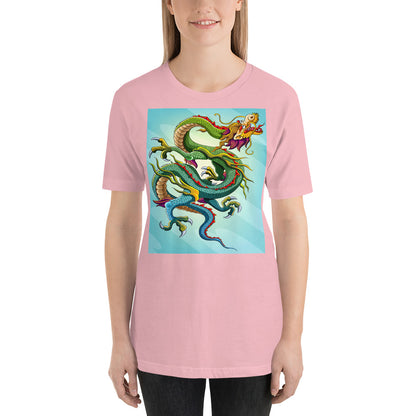 Everyday Elegant Tee - Green & Blue Chinese Sky Dragon