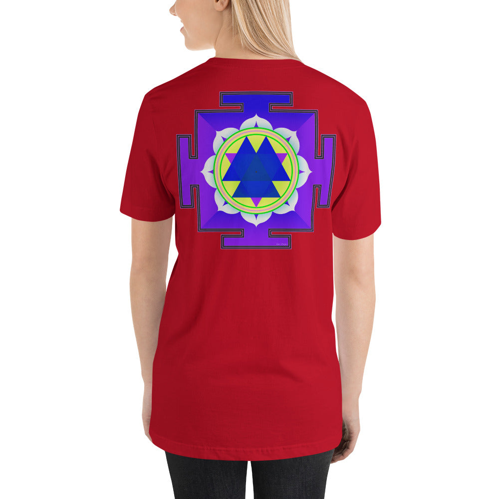 Classic Crew Neck Tee - Blue & Purple Yantras - Ronz-Design-Unique-Apparel