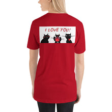 Load image into Gallery viewer, Classic Crew Neck Tee - I Love Love you! - Ronz-Design-Unique-Apparel
