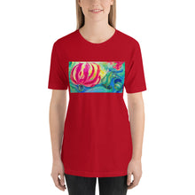 Load image into Gallery viewer, Classic Crew Neck Tee - Pink Flower Watercolor #2 - Ronz-Design-Unique-Apparel
