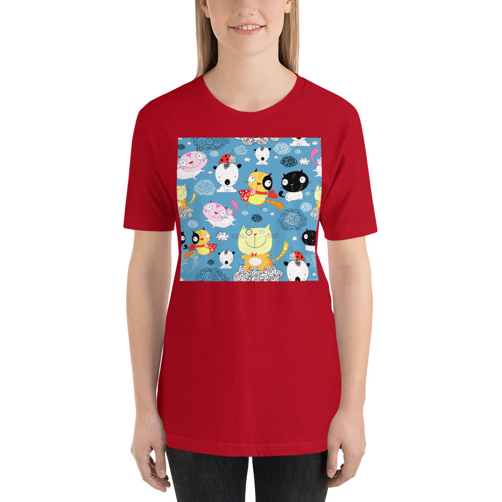 Classic Crew Neck Tee - Silly Cats - Ronz-Design-Unique-Apparel