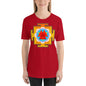 Classic Crew Neck Tee - Red & Blue Yantra - Ronz-Design-Unique-Apparel