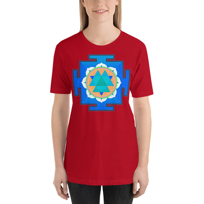 Classic Crew Neck Tee - Blue & Purple Yantras - Ronz-Design-Unique-Apparel