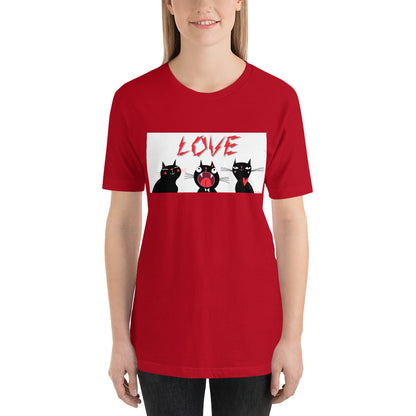 Classic Crew Neck Tee - Love Cats - Ronz-Design-Unique-Apparel