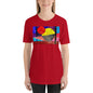Classic Crew Neck Tee - Abstract Red Moon - Ronz-Design-Unique-Apparel