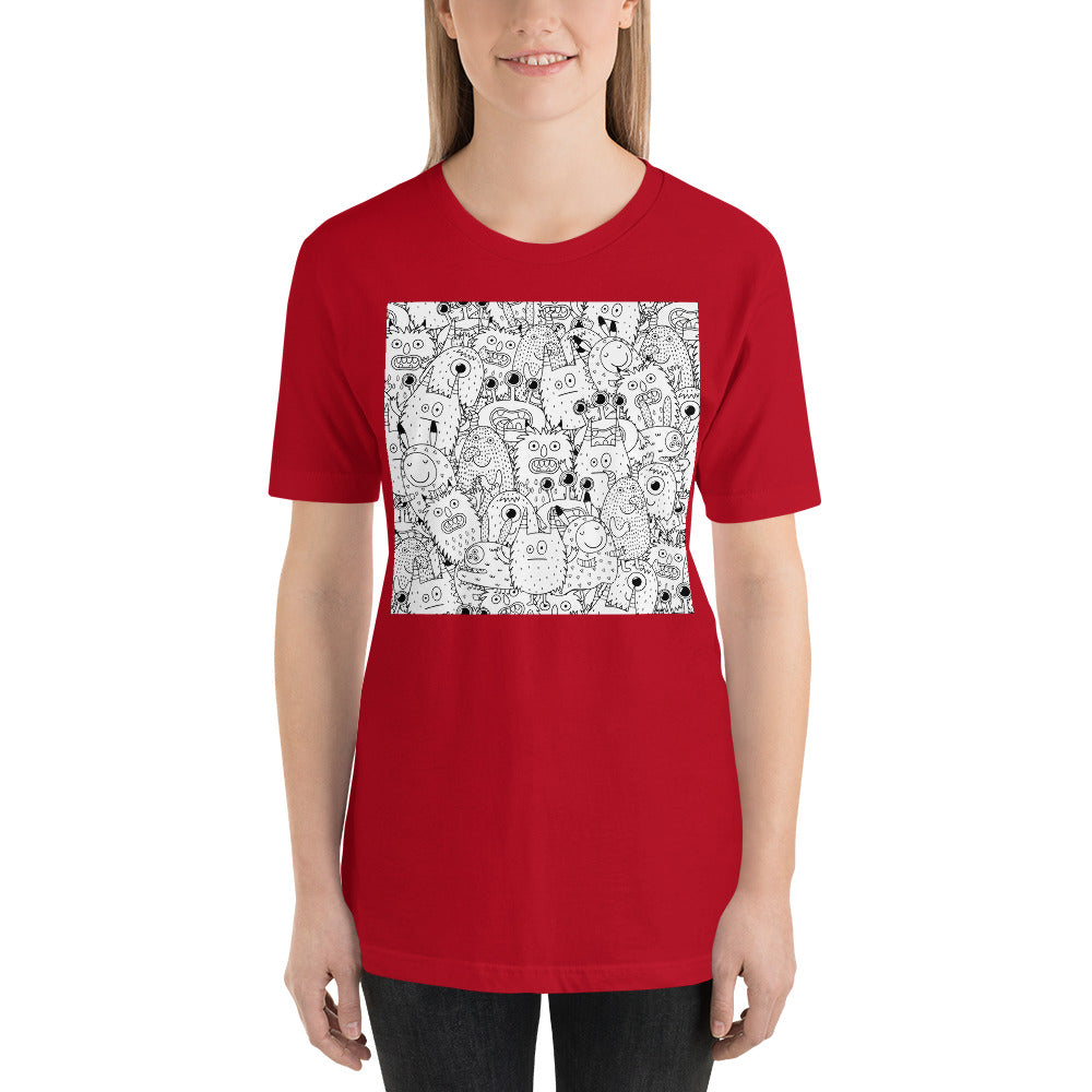 Classic Crew Neck Tee - Funny Monsters - Ronz-Design-Unique-Apparel