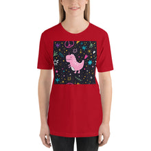 Load image into Gallery viewer, Classic Crew Neck Tee - Pink Dino - Ronz-Design-Unique-Apparel
