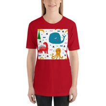 Load image into Gallery viewer, Classic Crew Neck Tee - Whale, Octopus &amp; Dino - Ronz-Design-Unique-Apparel
