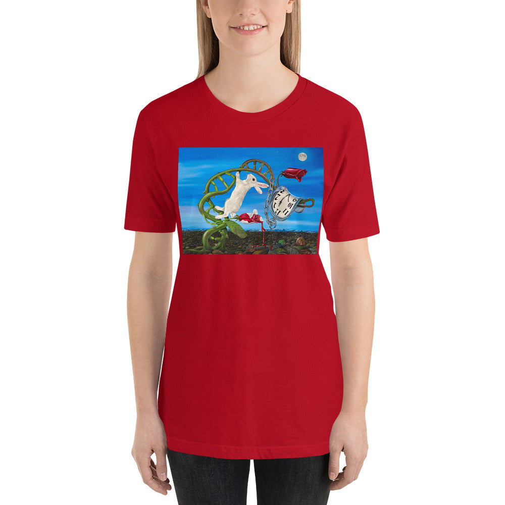 Classic Crew Neck Tee - Dali Rabbit - Ronz-Design-Unique-Apparel