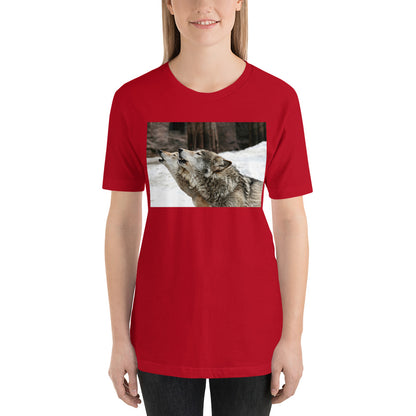 Classic Crew Neck Tee - Wolf Harmony - Ronz-Design-Unique-Apparel