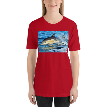 Classic Crew Neck Tee - Dolphin Splash - Ronz-Design-Unique-Apparel