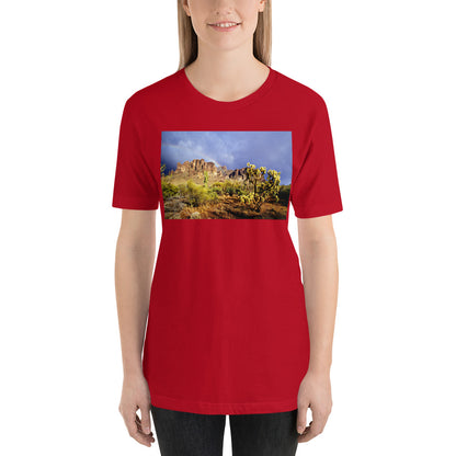 Classic Crew Neck Tee - Rainbow In The Desert - Ronz-Design-Unique-Apparel