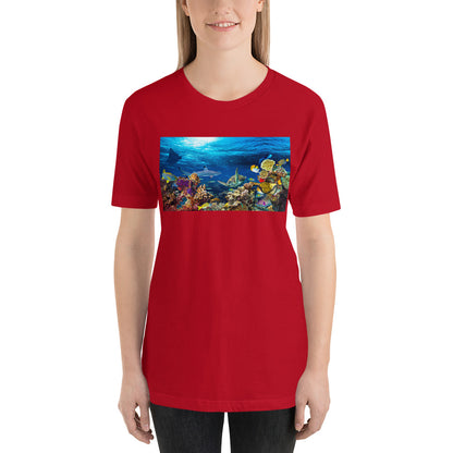 Classic Crew Neck Tee - Ocean Landscape - Ronz-Design-Unique-Apparel