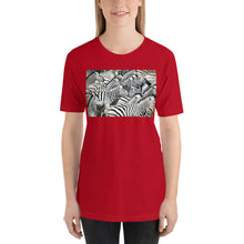 Load image into Gallery viewer, Classic Crew Neck Tee - Zebras Running Through Water - Ronz-Design-Unique-Apparel
